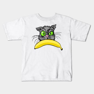 Cat Angry Banana Kids T-Shirt